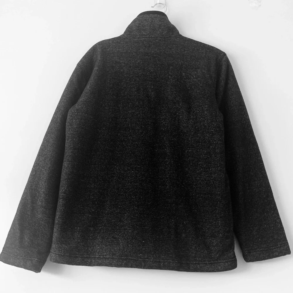 Orvis Quarter Zip Sherpa Lined Pullover Men Size L Gray Outdoor